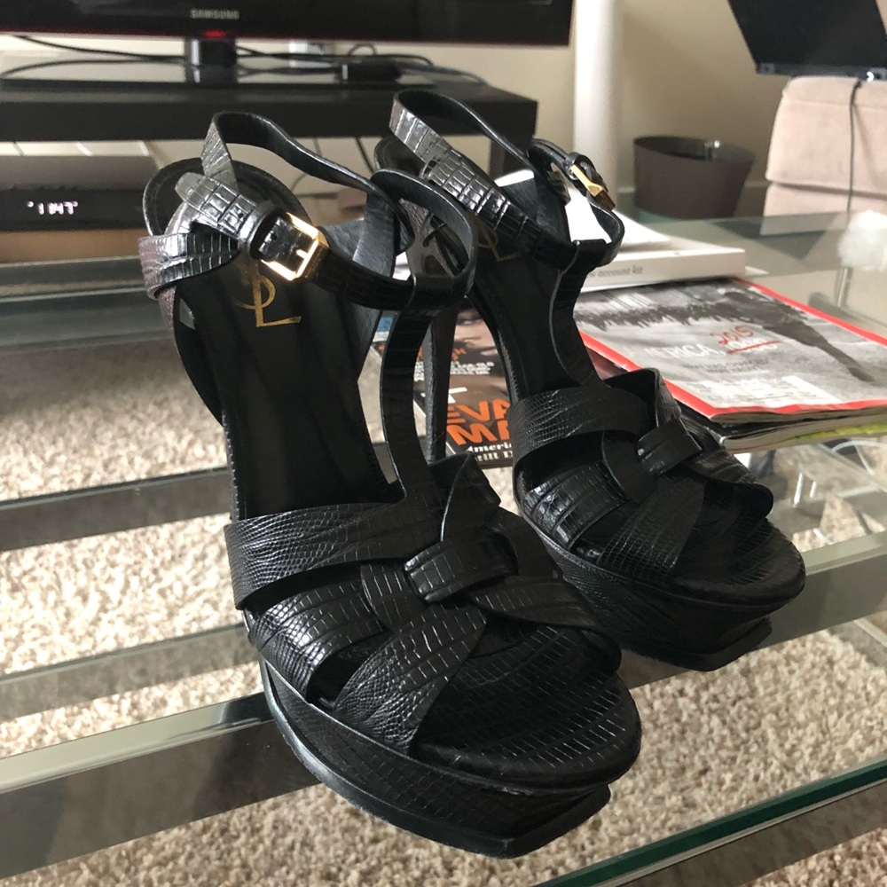 YSL Saint Laurent TRIBUTE 105 SANDAL CROCODILE - Picture 4 of 6